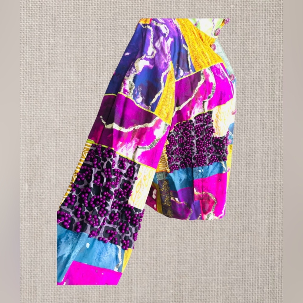 Sassy Jones Nina Safari Patchwork Beaded Blazer - Picture 3 of 5